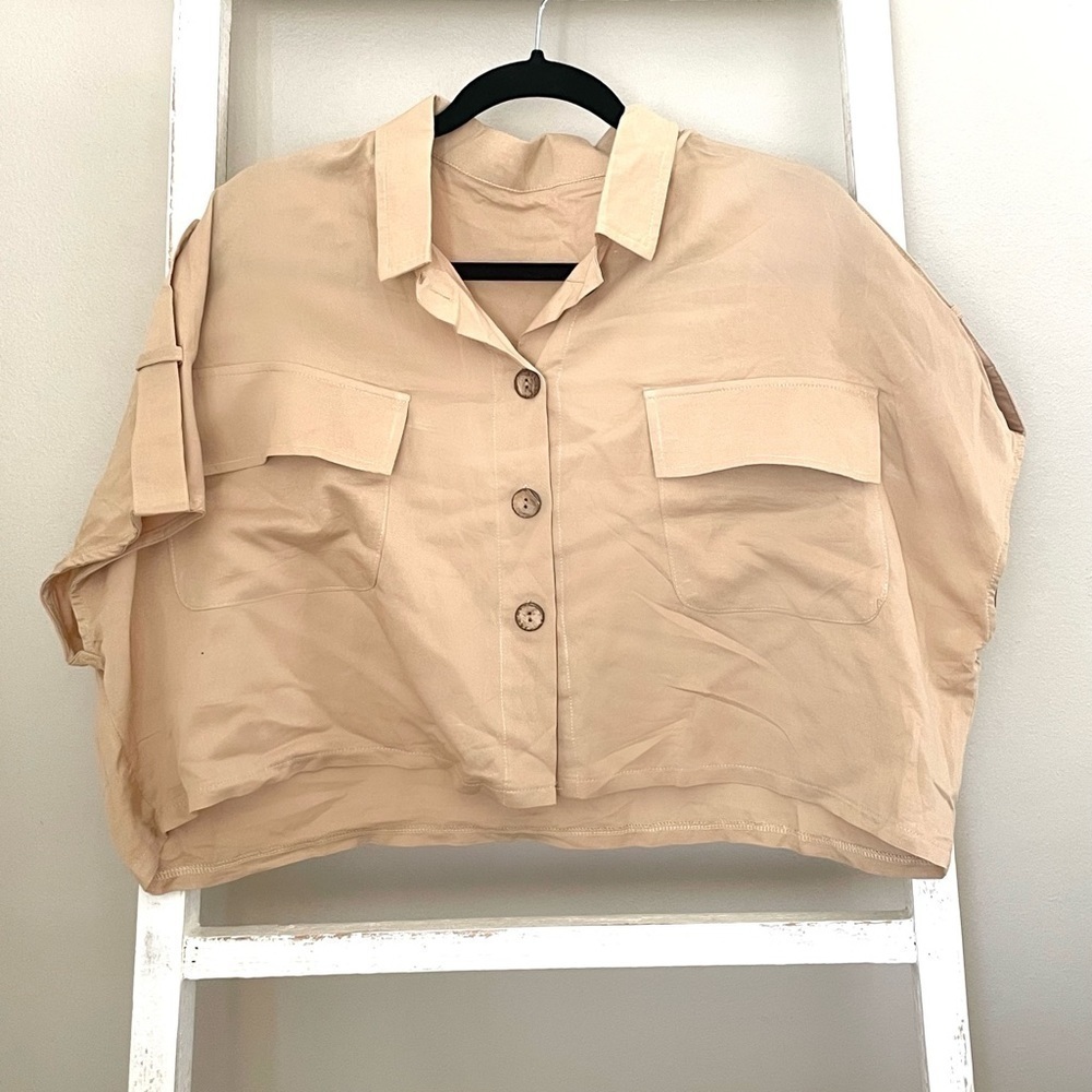 SHEIN dazy solid button up jacket​​​​​​